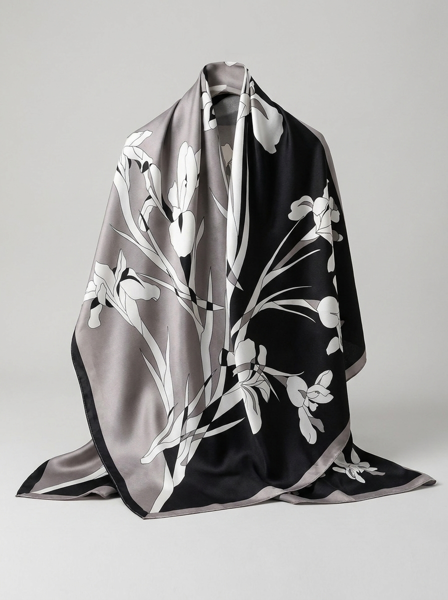 Square scarf simulated