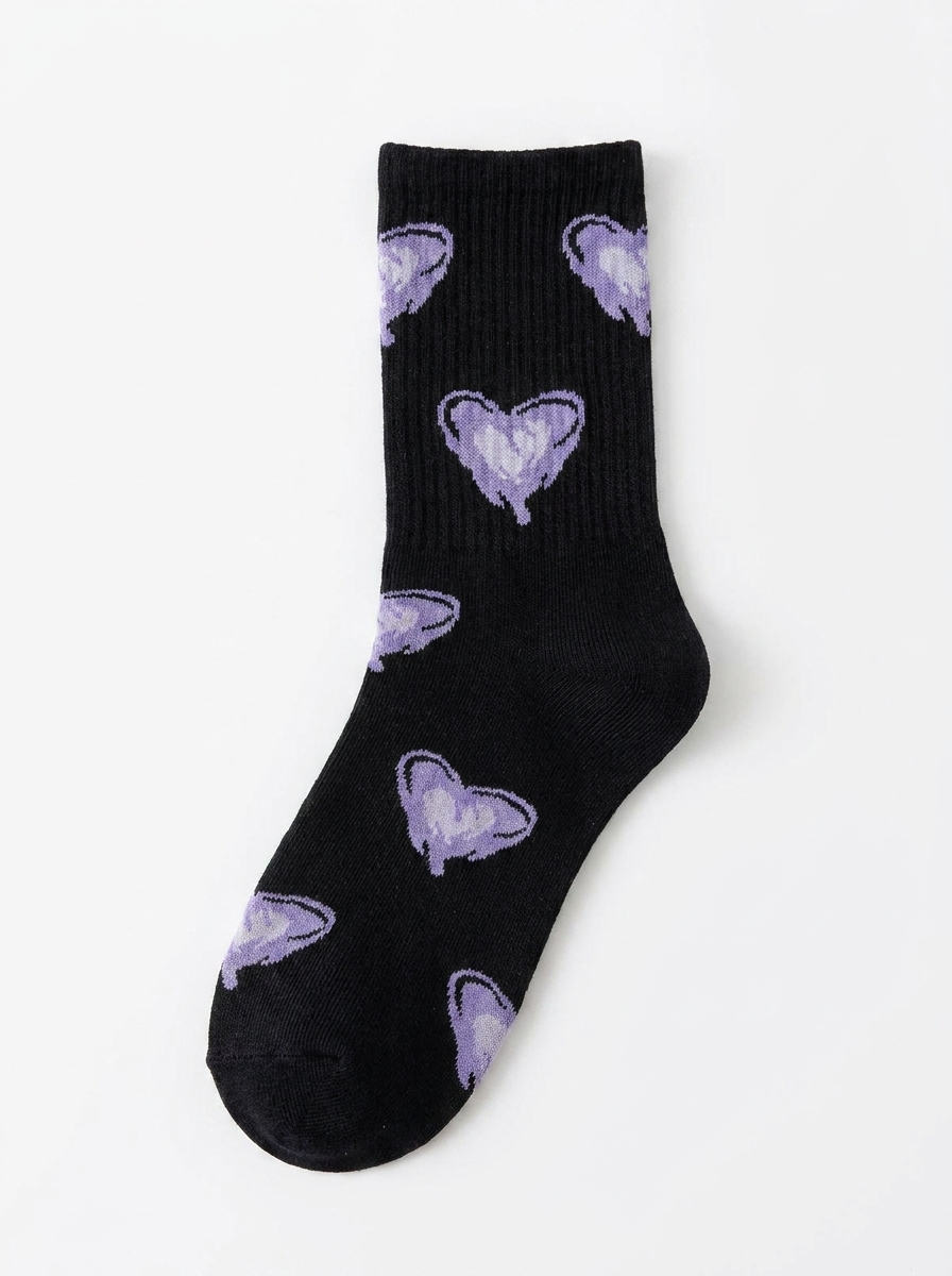 Pink and purple cute socks