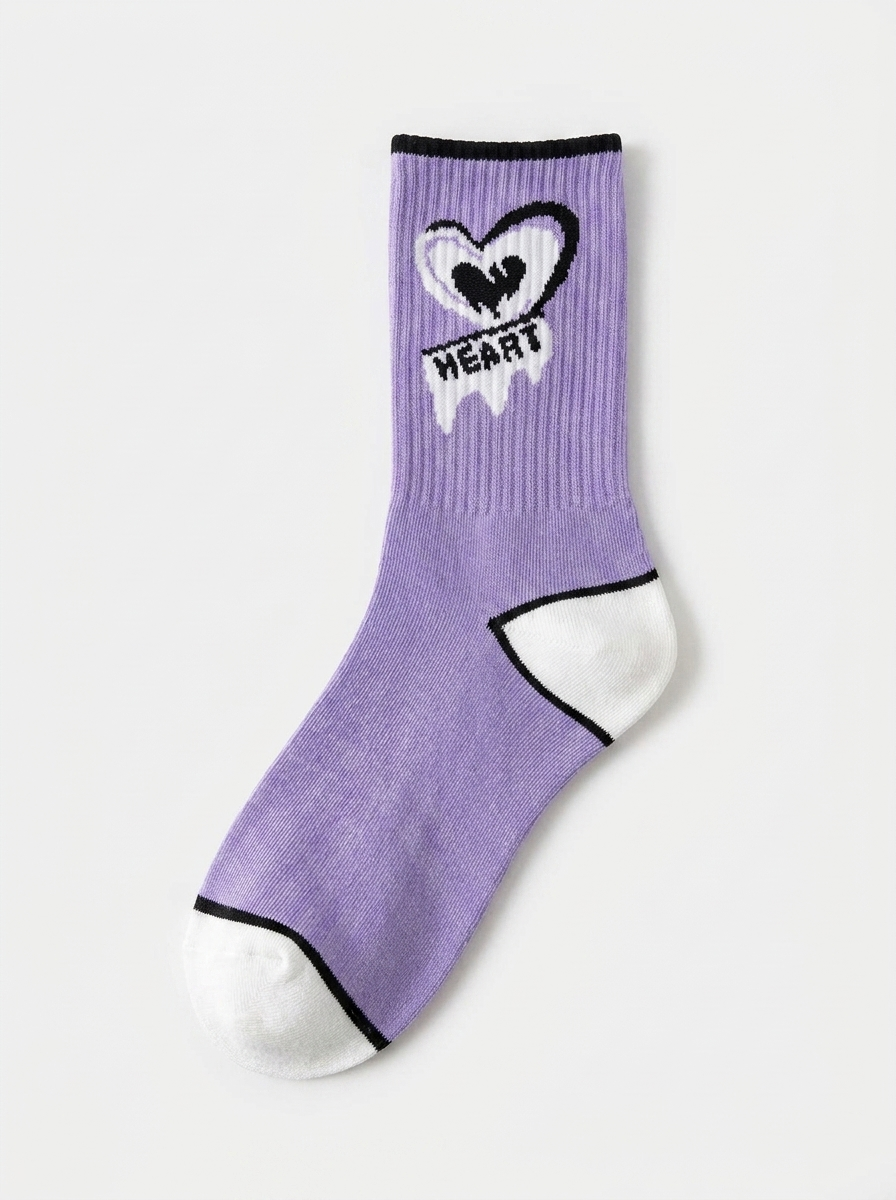 Pink and purple cute socks