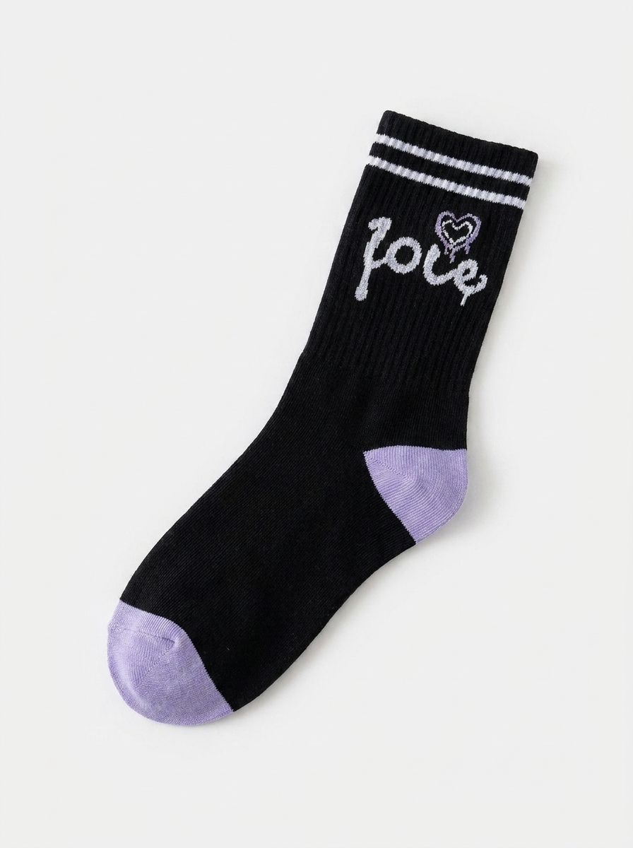 Pink and purple cute socks